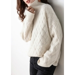 Ashfire-pull-col-roul-pour-femme-couleur-unie-tricot-ample-grande-taille