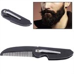 Mini-Peigne-Barbe-de-Poche-Noir-pour-Homme-Moustache-miles-Brosse-Barbe-Pliable-Poign-e-r