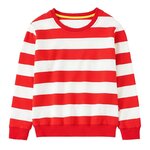 Pull-large-bande-en-coton-pour-enfant-v-tement-pour-gar-on-et-fille-noir-et