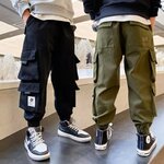 Pantalon-cargo-poches-multiples-pour-gar-ons-pantalons-de-surv-tement-d-contract-s-pour-enfants