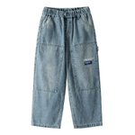 Jeans-cargo-jambes-larges-pour-gar-ons-pantalons-en-denim-pour-enfants-poches-adt-printemps-automne