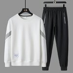 Surv-tement-de-sport-d-contract-col-rond-pour-homme-sweat-shirt-manches-longues-taille-lastique
