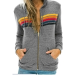 Happator-Nation-Sweat-capuche-zipp-rayures-pour-femme-sweat-shirt-manches-longues-streetwear-unisexe-pour-gar