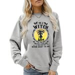 Sweat-shirt-manches-longues-pour-femme-pull-Sportedly-Comme-une-sorci-re-Ne-veut-jamais-voir