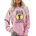 Sweat-shirt-manches-longues-pour-femme-pull-Sportedly-Comme-une-sorci-re-Ne-veut-jamais-voir