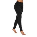Faux-leggings-slim-deux-pi-ces-pour-femmes-pack-de-pantalons-hanche-pliss-e-jupe-pour