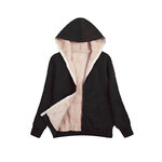 Hiver-Femmes-Capuche-En-Peluche-Manteau-Sourire-Hoodies-S-2XL-Fermeture-clair-Sweat-Manches-sulfPull-Veste
