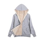 Hiver-Femmes-Capuche-En-Peluche-Manteau-Sourire-Hoodies-S-2XL-Fermeture-clair-Sweat-Manches-sulfPull-Veste