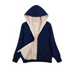 Hiver-Femmes-Capuche-En-Peluche-Manteau-Sourire-Hoodies-S-2XL-Fermeture-clair-Sweat-Manches-sulfPull-Veste