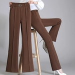 Pantalon-lastique-taille-haute-pour-femme-pantalon-monochrome-pour-document-pantalon-d-contract-pour-femme-de