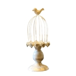 Bougeoir-anti-bougie-fait-main-ornement-Vintage-blanc-Cage-oiseaux-sculpt-d-coration-de-fleur-en