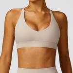 Soutien-gorge-Push-Up-bretelles-crois-es-pour-femmes-haut-court-de-sport-yoga-fitness-respirant