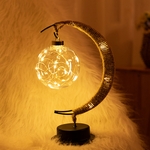 Lampe-LED-en-forme-de-lune-Sepak-Takraw-faite-la-main-en-rotin-corde-de-chanvre