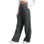 Pantalon-de-Yoga-Jambes-Larges-pour-Femme-V-tement-Confortable-Couleur-Unie-avec-Poches-la-Taille