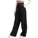 Pantalon-de-Yoga-Jambes-Larges-pour-Femme-V-tement-Confortable-Couleur-Unie-avec-Poches-la-Taille