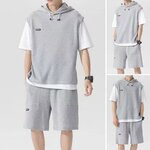 Tenue-de-sport-d-contract-e-deux-pi-ces-pour-hommes-haut-capuche-short-taille-lastique