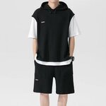 Tenue-de-sport-d-contract-e-deux-pi-ces-pour-hommes-haut-capuche-short-taille-lastique
