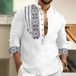 Chemise-boutonn-e-manches-longues-pour-hommes-haut-de-plage-col-en-V-t-shirt-la