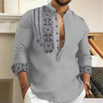 Chemise-boutonn-e-manches-longues-pour-hommes-haut-de-plage-col-en-V-t-shirt-la
