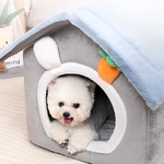 Pliable-Niche-De-Chien-D-int-rieur-Chaud-Canap-Chenil-Lit-Tapis-Pour-Petits-Moyens-Grands
