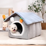 Pliable-Niche-De-Chien-D-int-rieur-Chaud-Canap-Chenil-Lit-Tapis-Pour-Petits-Moyens-Grands