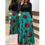 robe-longue-imprim-floral-pour-f