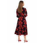 robe-noir-et-rouge-motif-floral-2