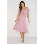 robe-mi-longue-avec-col-a-volants-4