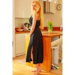 robe-longue-fendue-couleur-unie-pour-femmes (7)