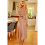 robe-longue-fendue-couleur-unie-pour-femmes (10)