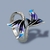 Bague-en-argent-925-pour-femmes-bijoux-fins-queue-de-sir-ne-bleue-bague-en-poxy