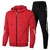 Ensemble-deux-pi-ces-pour-homme-Sweat-capuche-et-pantalon-fermeture-clair-tenue-de-sport-d