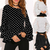 Chemisier-manches-longues-et-col-rond-pour-femme-chemise-d-contract-e-pois-la-mode-grande