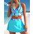 Maillot-de-bain-sexy-imprim-bleu-jupe-bikini-taille-haute-avec-n-ud-crois-v-tements