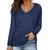 Sweat-shirt-l-ger-manches-longues-pour-femme-col-en-V-t-shirt-volants-Y