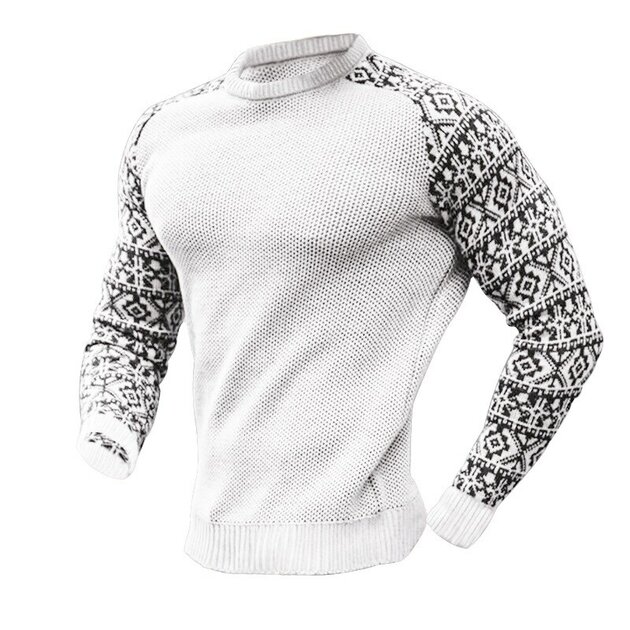 Pull Homme Col Rond Maille Fine – Pull Basique Chaud Manches Longues, Fit Slim Casual, Automne-Hiver, 50% Viscose Doux