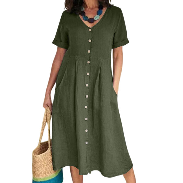 Robe Longue Coton Lin Femme Printemps Été - Ample Bretelles, Légère Et Élégante