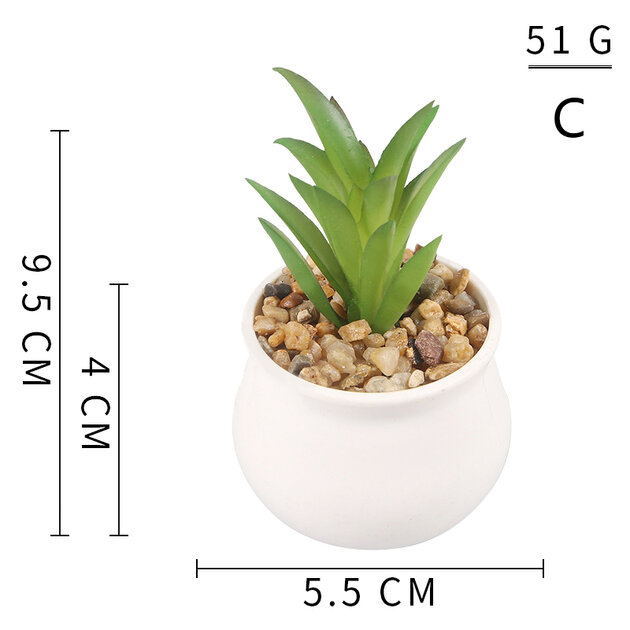 JINXIAN Lot de 6 Fleurs Artificielles 19 cm Petit Pot de Fleur Pot Plastique Plante Plante Artificielle Exterieur pour Decoration Chambre Salon Maison Bureaux