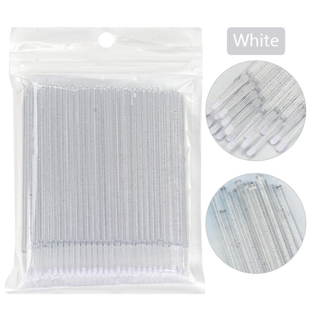 100 pièces Brosses à cils, Baguettes de mascara avec contenant