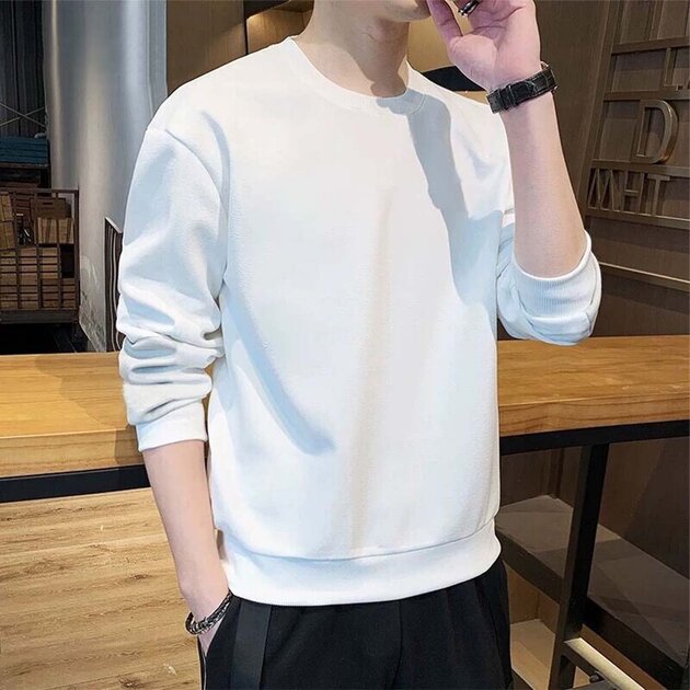 EHJRE Sweat-shirt Col Rond Pour Figurine D'action 1/6 (12 Pouces) - Vêtement Poupée Homme - Noir & Blanc