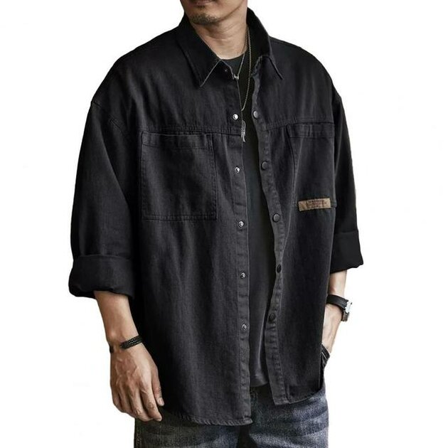 Chemise col mao manches longues pour homme Chemise col mao manches longues pour homme