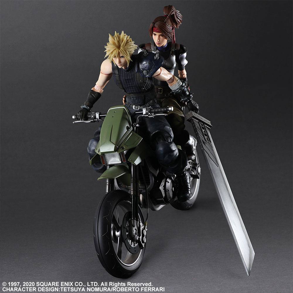 Figurine Final Fantasy VII Remake Play Arts Kai Jessie, Cloud & Bike