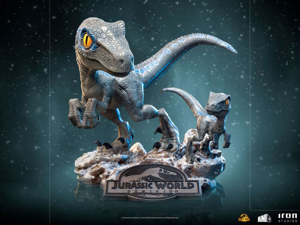 Figurine Jurassic World Le Monde d\'après Mini Co. Blue and Beta 13cm