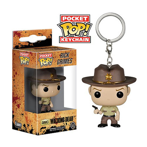 Porte-clés The Walking Dead POP! Rick Grimes 4 cm