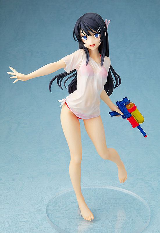 Statuette Rascal Does Not Dream of Bunny Girl Senpai Mai Sakurajima Water Gun Date Ver. 23cm 1001 Figurines (1)