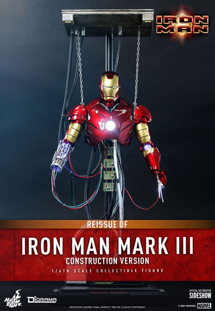 Figurine Iron Man Movie Masterpiece Iron Man Mark III Construction Version 39cm