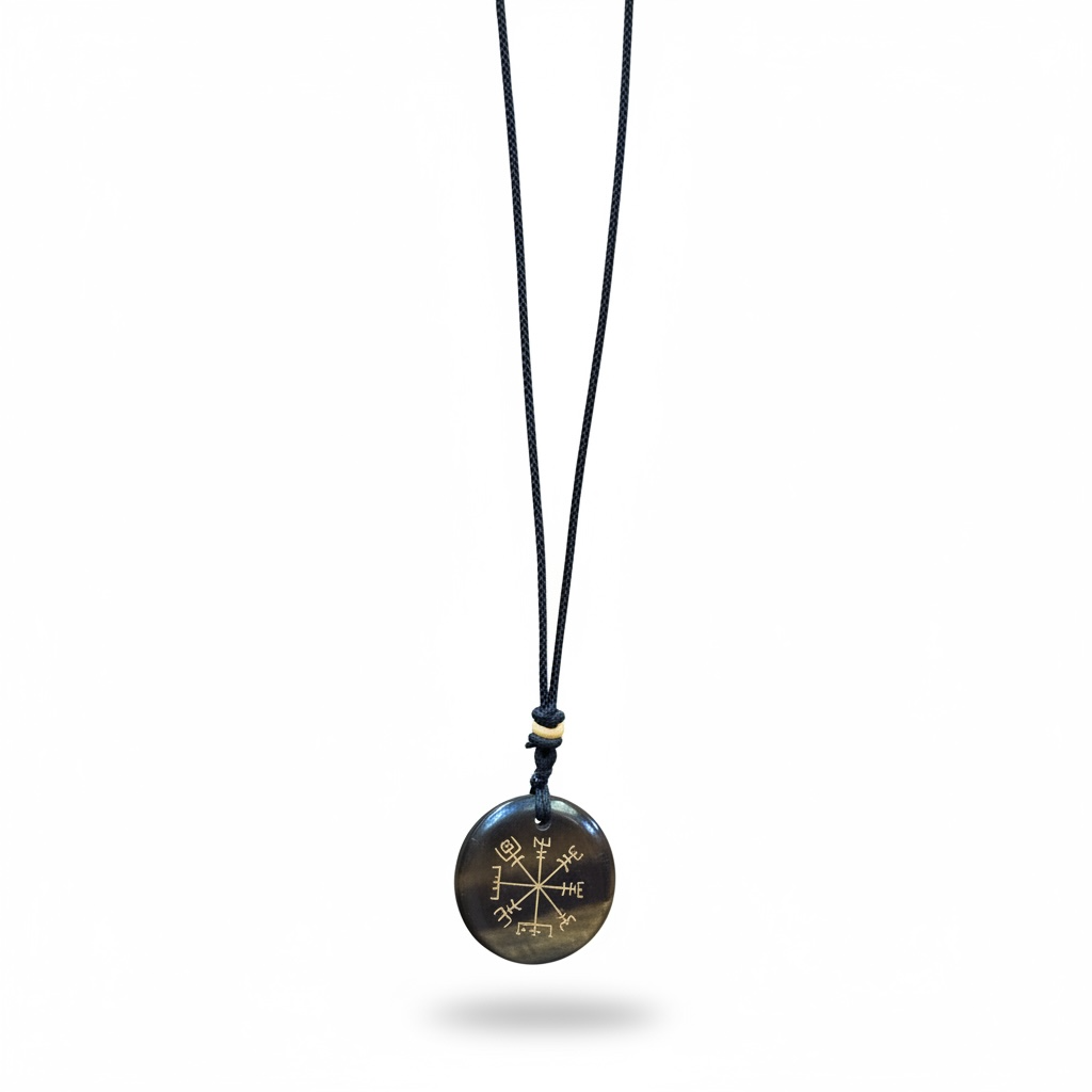 Pendentif Oeil de Tigre - Vegvisir, la Boussole Viking