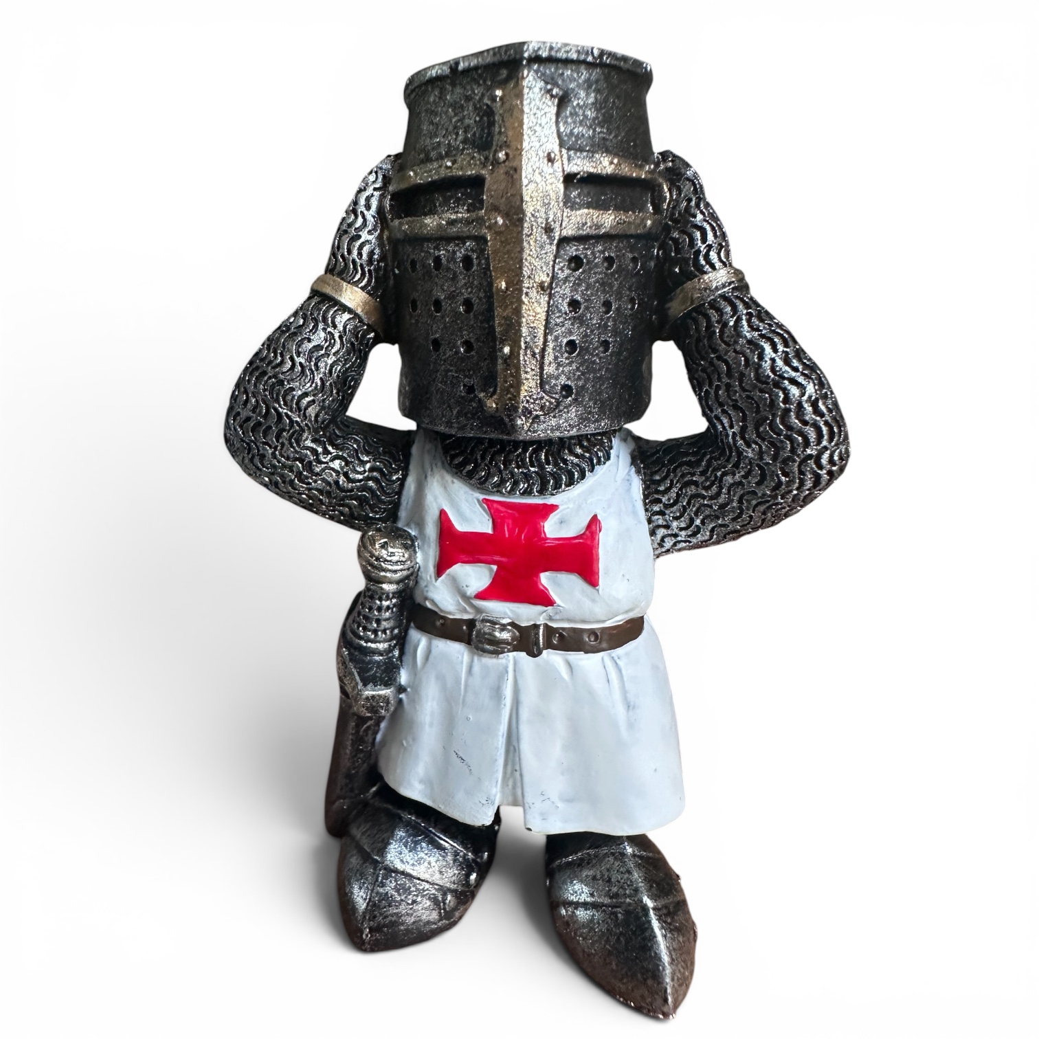 Les 3 Chevaliers Templiers de la Sagesse – Lot de 3 Figurines en Résine 7,5 cm