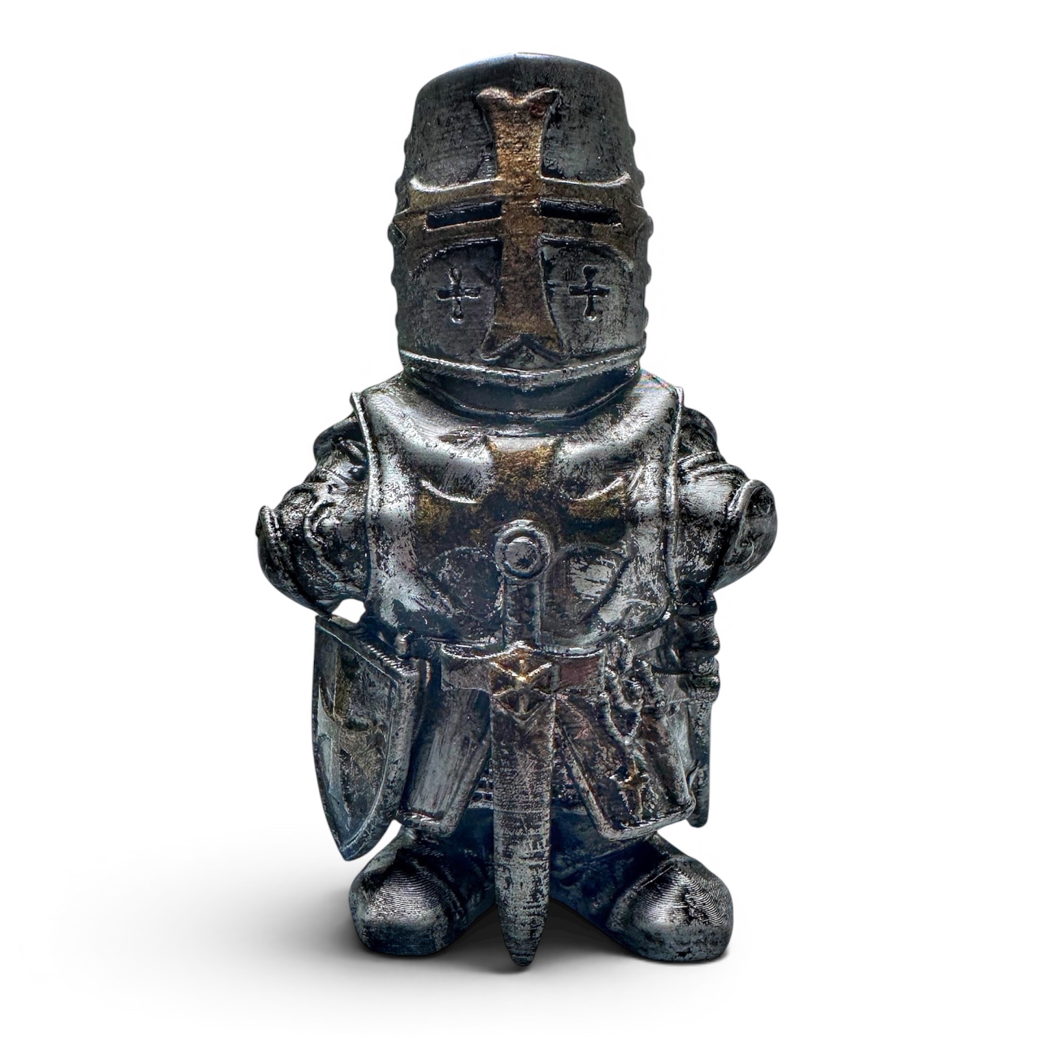 Figurine Chevalier Médiéval au Grand Heaume – Création Artisanale Unique par Julil Création