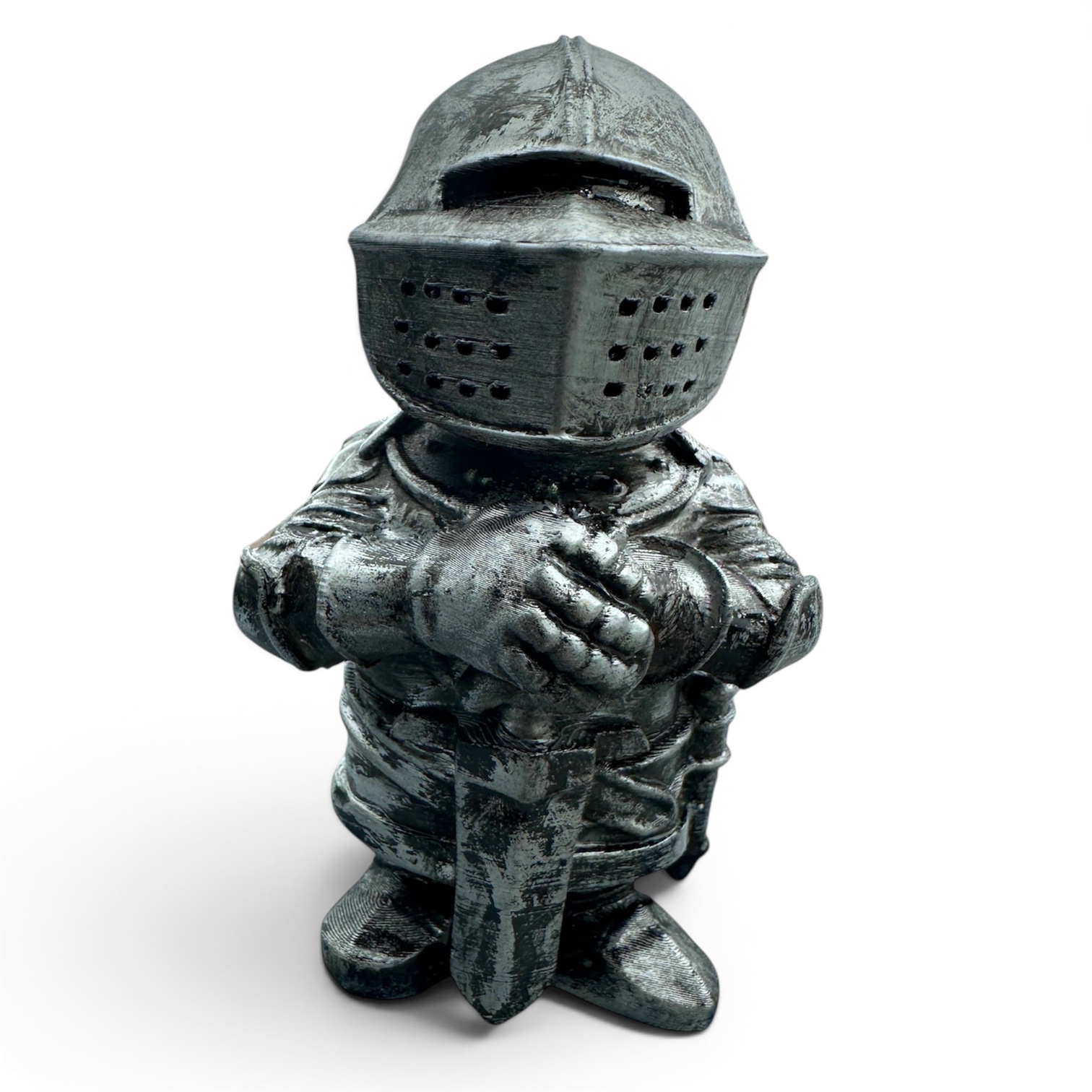 Figurine Chevalier Barbutte Médiéval – Création Artisanale Unique par Julil Créations